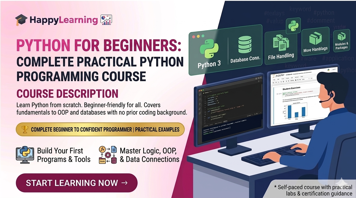 Python for Beginners: Complete Practical Python Programming Course